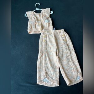 Peach Button-Up Baby Romper